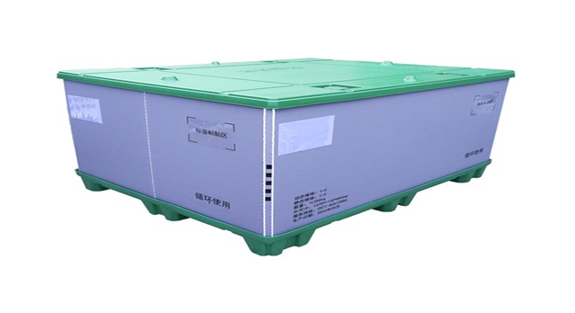 绿色天地盖围板箱